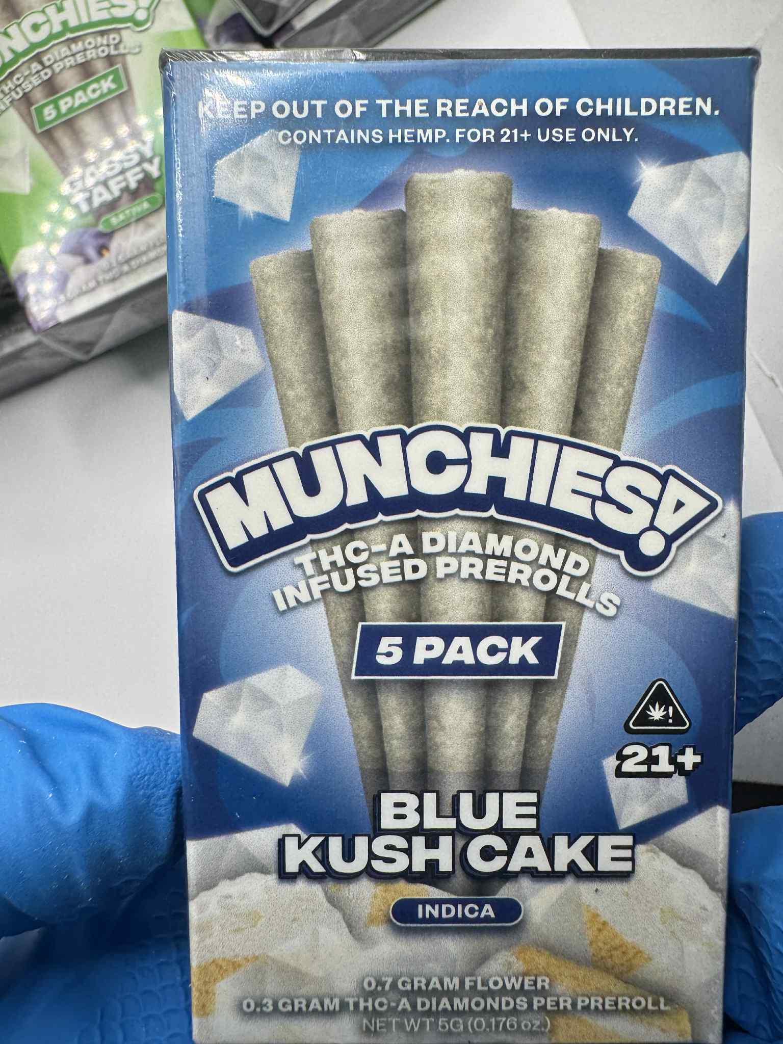 Munchies THCA Diamond Infused Pre-Rolls – 5 Pack (0.7g Each)
