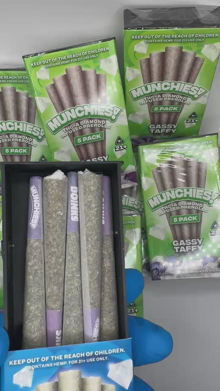 Munchies THCA Diamond Infused Pre-Rolls – 5 Pack (0.7g Each)